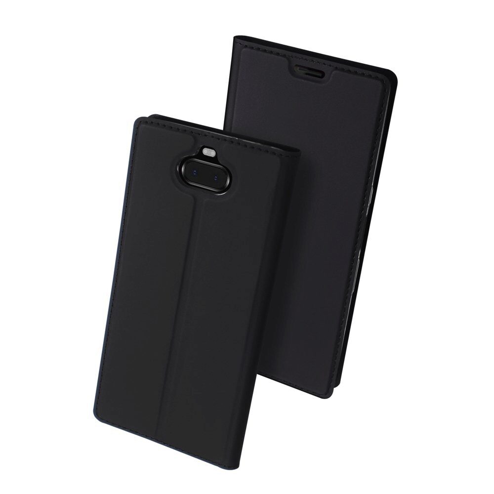 Husa Carte Dux Ducis Anti Amprenta pentru Sony Xperia 10 Plus, Negru
