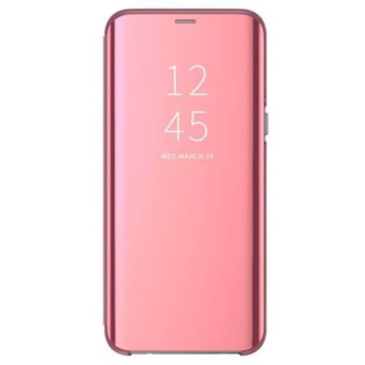 ALC MOBILE Clear View Flip Mirror Stand Tok, Huawei P smart 2019, Rózsaszín