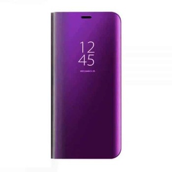 Husa compatibila cu Samsung, Galaxy A10, A105 Clear View Flip Mirror Stand, Mov Husa compatibila cu Samsung, Galaxy A10, A105 Clear View Flip Mirror Stand, Mov