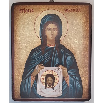 Icoana pictata pe lemn Sf. Veronica 2, Artizanat Opait, 32X22cm Icoana pictata pe lemn Sf. Veronica 2, Artizanat Opait, 32X22cm