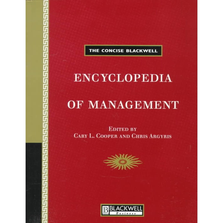 The Concise Blackwell Encyclopedia of Management de Cary L. Cooper