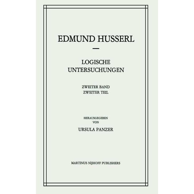 Logische Untersuchungen de Edmund Husserl