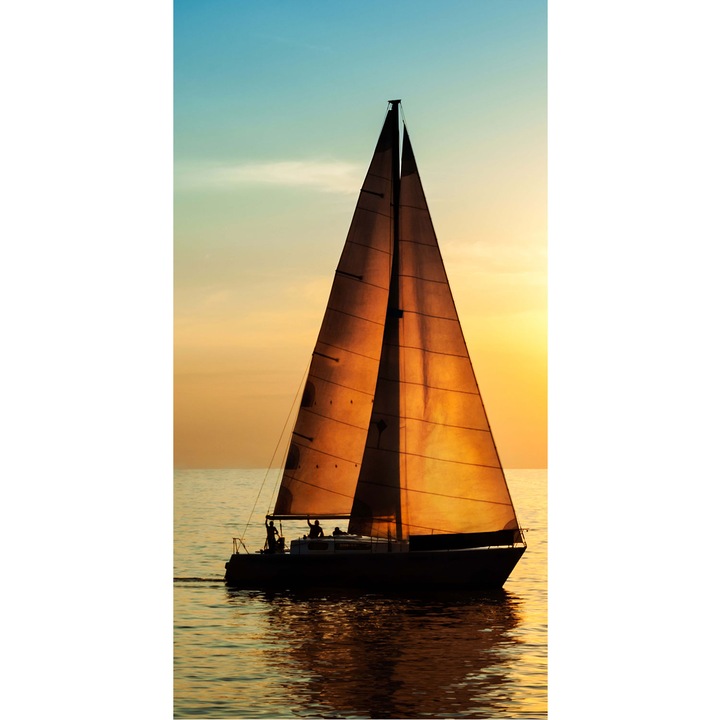 Fototapet autoadeziv "sailing against sunset" - 130 x 250 cm