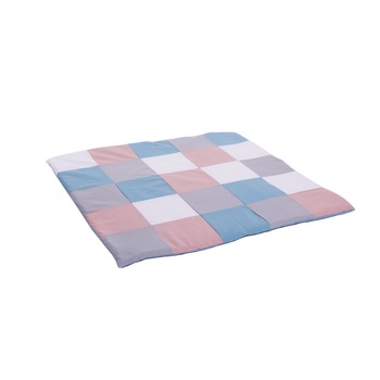 Salteluta de joaca pentru bebelusi Let's Play, din bumbac si umplutura hipoalergenica, multicolora, 100 x 100 cm Salteluta de joaca pentru bebelusi Let's Play, din bumbac si umplutura hipoalergenica, multicolora, 100 x 100 cm