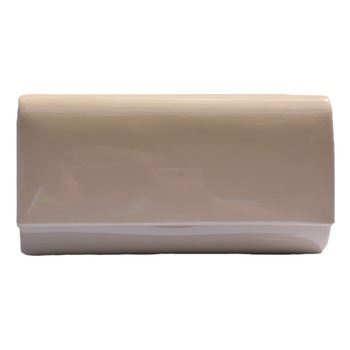 Poseta de seara cu forma clasica si aspect lacuit, D&J Exclusive, bej Poseta de seara cu forma clasica si aspect lacuit, D&J Exclusive, bej