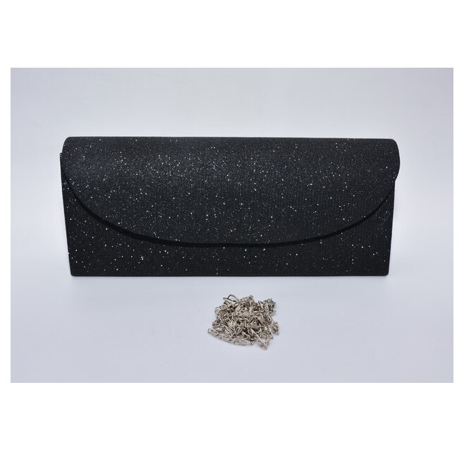 Poseta de ocazie, model deosebit, aspect modern,cu sclipici,D&J Exclusive,negru