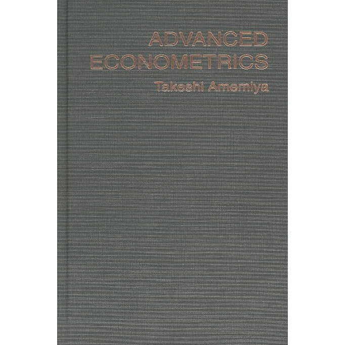 Advanced Econometrics (COBEE) de T Amemiya