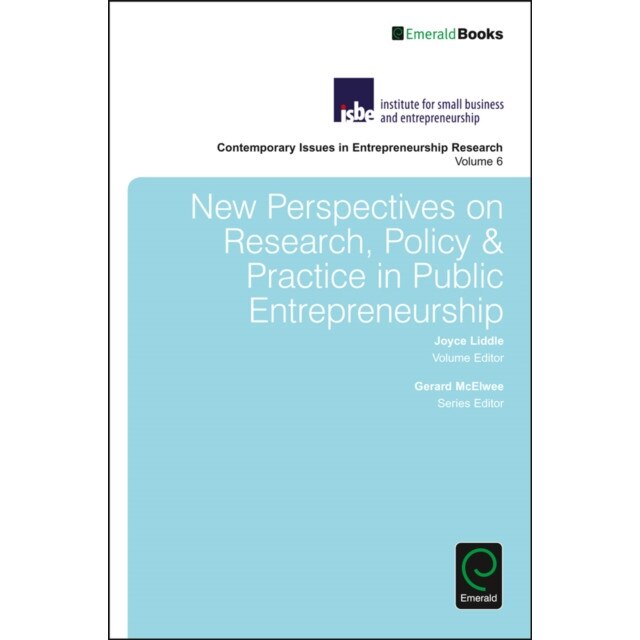 New Perspectives on Research, Policy & Practice in Public Entrepreneurship de Joyce Liddle