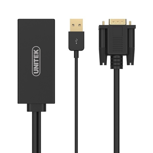 Adaptor , Unitek ,Y/ 8711 VGA/ HDMI + audio , negru