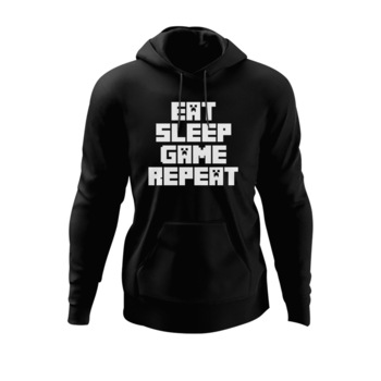 Hanorac Copii, Minecraft Eat Sleep Game Repeat, Negru Hanorac Copii, Minecraft Eat Sleep Game Repeat, Negru