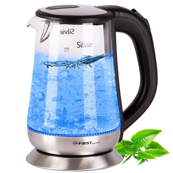 Fierbator de apa First Austria 5405-4, 2200W, 1.7L, iluminare LED, Argintiu Fierbator de apa First Austria 5405-4, 2200W, 1.7L, iluminare LED, Argintiu