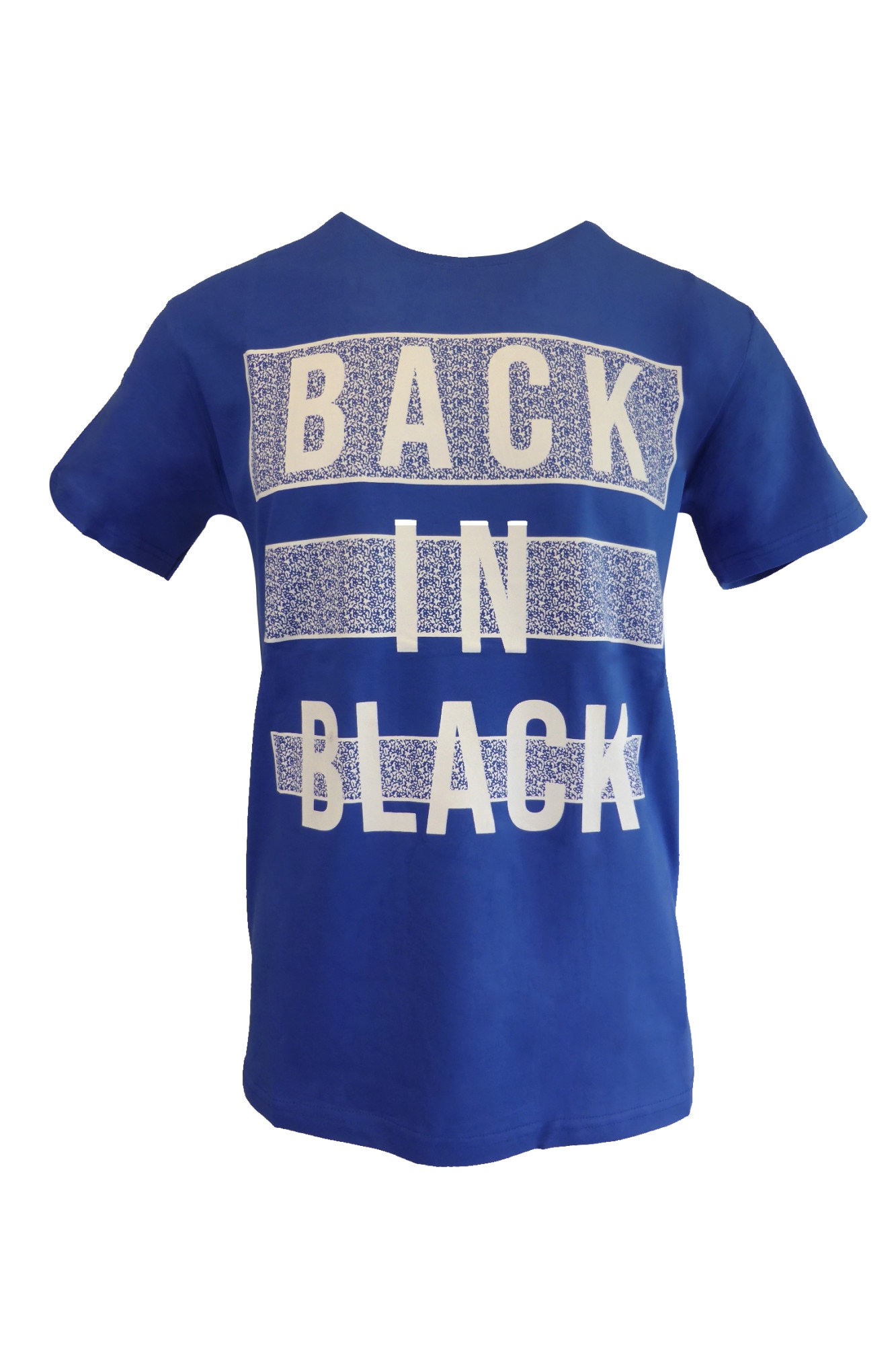 Tricou - UNIVERS FASHION - albastru deschis cu logo 