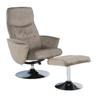 Fotoliu modern, relaxant ,taburet inclus,suport crom, Bortis Impex
