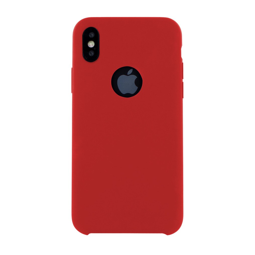 Husa Premium Liquid Silicon iPhone X Red