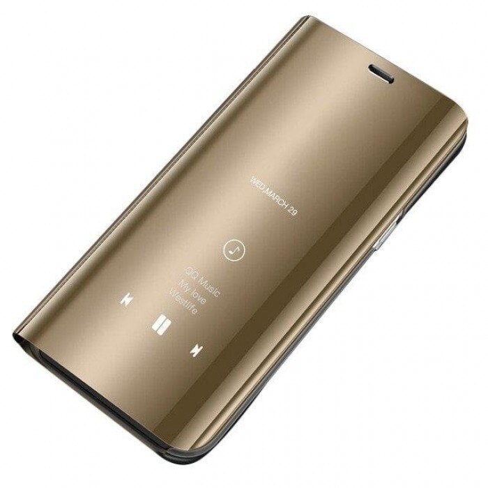 Husa Flip Cover Clear View, Samsung Galaxy S9 Plus, Auriu