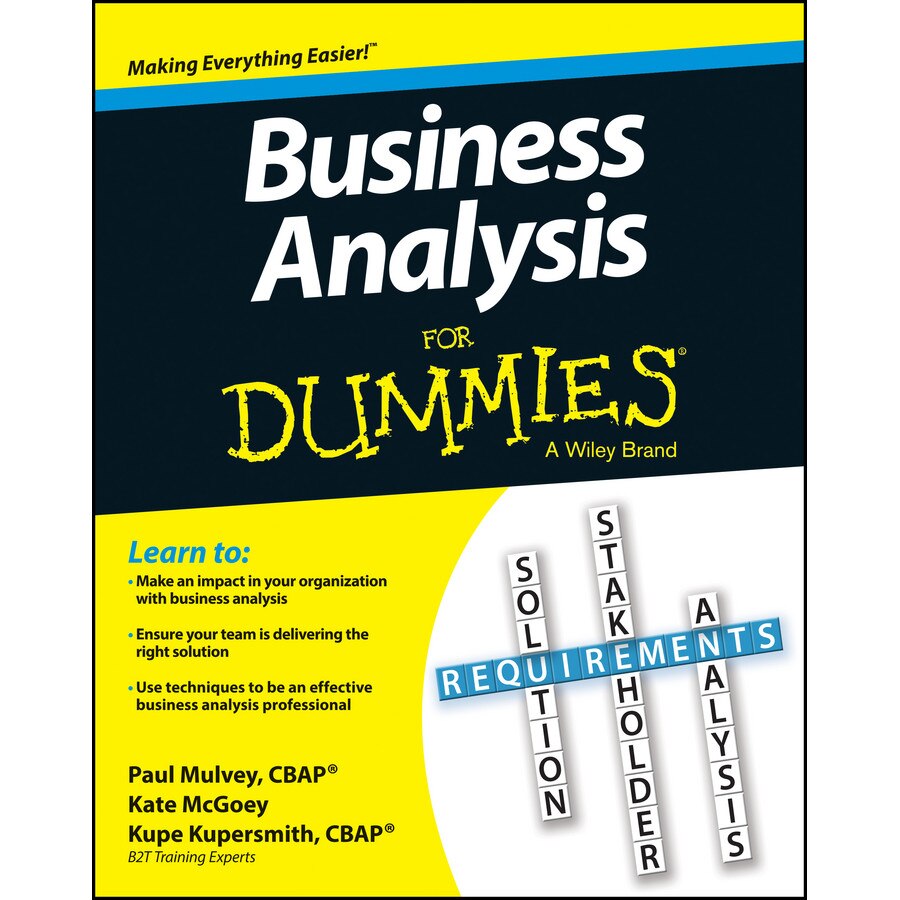 Business Analysis For Dummies de Kupe Kupersmith