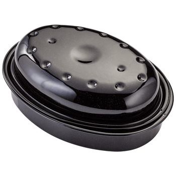 Tava Enamel Oval Roaster, 33x25x11 cm Granit, Horwood Tava Enamel Oval Roaster, 33x25x11 cm Granit, Horwood