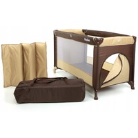 patut pliant de voiaj kindercare cu saltea inclusa geanta de transport buzunar cu fermoar pentru acces copil material lavabil roti cu franare maro imagen 4_0_
0