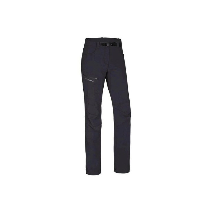 Pantaloni elastici de trekking pentru femei Chana, Negru