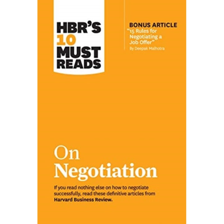 HBR Must Read on Negotiation de Harvard Business Review
