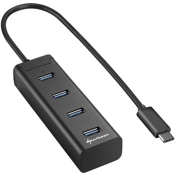 Acesoriu de retea pentru conectare simultana a mai multor dispozitive , RaidSonic , IcyBox 4x USB 3.0 , negru Acesoriu de retea pentru conectare simultana a mai multor dispozitive , RaidSonic , IcyBox 4x USB 3.0 , negru