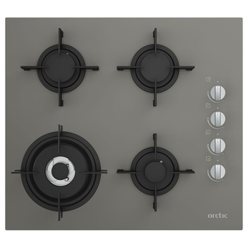 Plita incorporabila Arctic ARSGW64120SMG, Gaz, 4 arzatoare, Arzator wok, 60 cm, Gri Plita incorporabila Arctic ARSGW64120SMG, Gaz, 4 arzatoare, Arzator wok, 60 cm, Gri