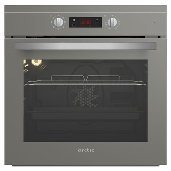 Cuptor incorporabil Arctic AROIE24300RMGC, Electric, 66 l, Autocuratare catalitica Self Clean, Timer digital, Grill, Clasa A, Gri Cuptor incorporabil Arctic AROIE24300RMGC, Electric, 66 l, Autocuratare catalitica Self Clean, Timer digital, Grill, Clasa A, Gri