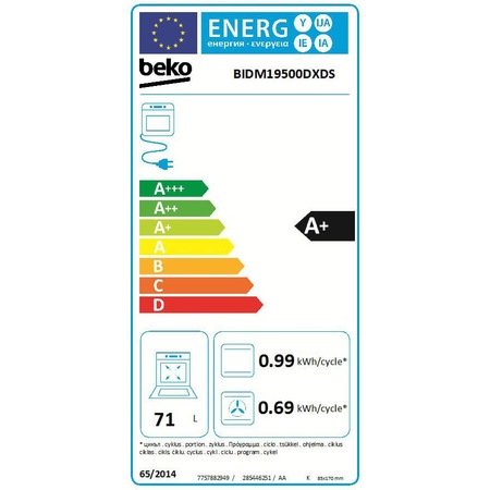 Cuptor incorporabil Beko BIDM19500DXDS, Electric, 71 l, Combi Steam, Gatire abur, Curatare abur, Touch Control, Clasa A+, Dark inox