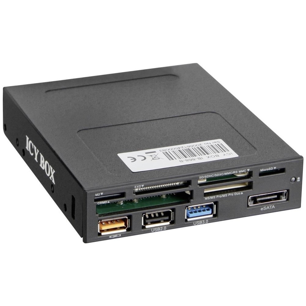 Panou cu cititor de carduri , Akasa , Interconnect PRO5.25” USB eSATA , negru