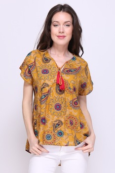 Bluza cu imprimeu, Freshattitude, Camel Bluza cu imprimeu, Freshattitude, Camel