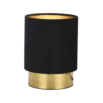 Lampa de masa Welsum, lux.pro, 20 cm, 1 x E14, max. 40W, metal/textil, negru Lampa de masa Welsum, lux.pro, 20 cm, 1 x E14, max. 40W, metal/textil, negru