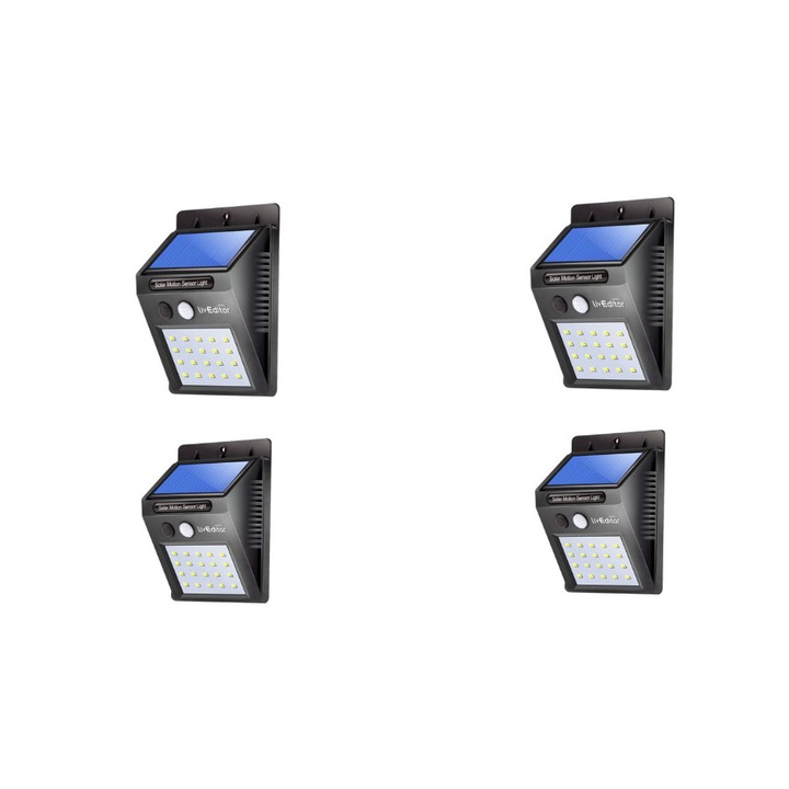 Комплект 4 x прожектор със слънчево зареждане ILOGi, 20x Led модел TG 140