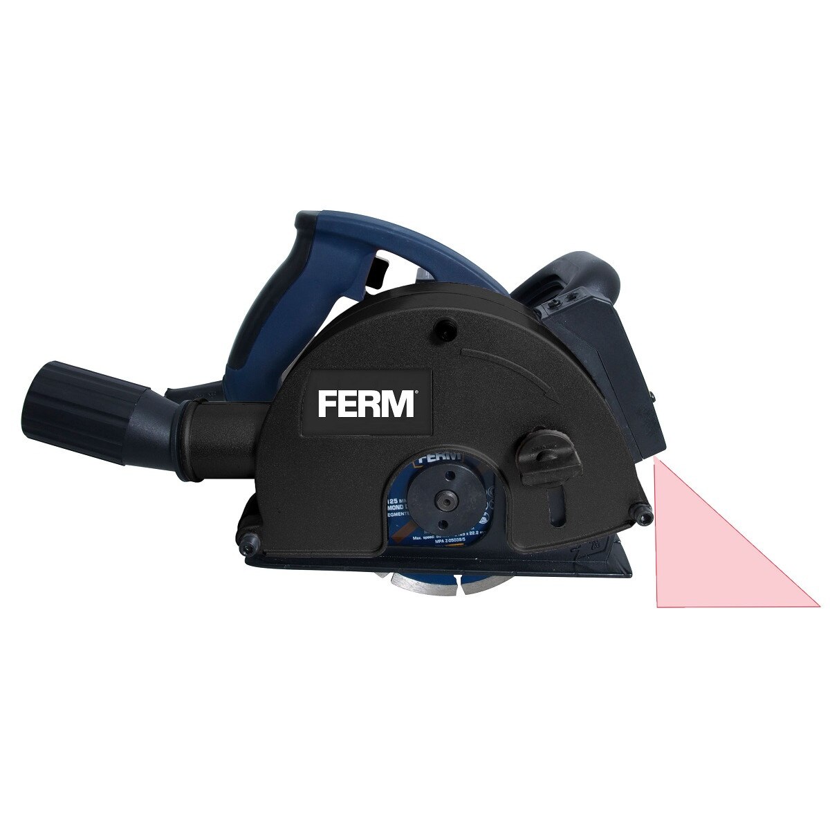 Fierastrau electric Ferm WSM1009, 1700W, Adancime 8-28 mm, Diametru 125 mm, Albastru/Negru