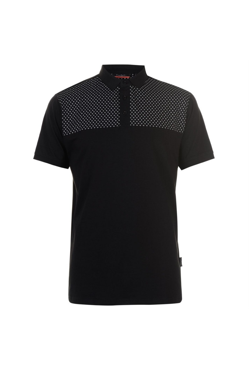 Tricou polo barbati, Pierre Cardin Geo Polo, Bumbac, M EU, Negru