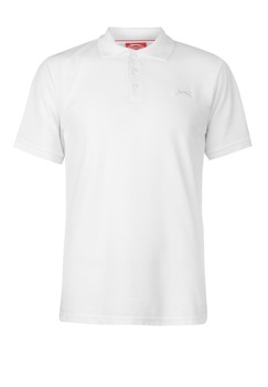 Tricou polo pentru barbati, Slazenger Plain Polo, Alb Tricou polo pentru barbati, Slazenger Plain Polo, Alb