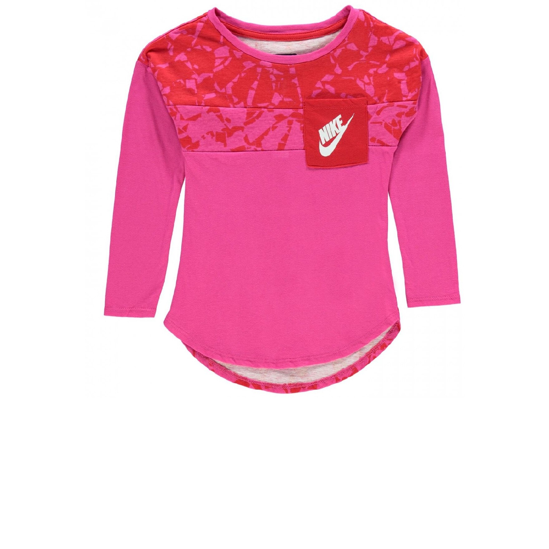 Bluza de bumbac pentru copii, Nike AOP, Roz, 5-6 ani