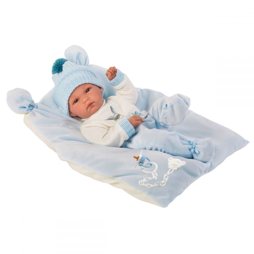 Bebelus Llorens, Luca cu suzeta, paturica, 35 cm