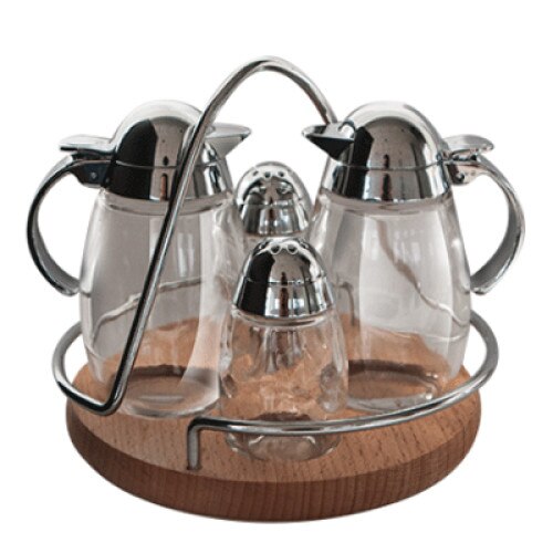 Oliviera RAKI GEMMY 4 piese cu suport lemn NATURAL