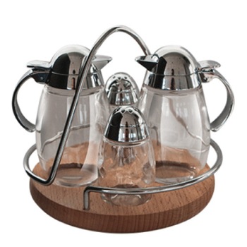 Oliviera RAKI GEMMY 4 piese cu suport lemn NATURAL Oliviera RAKI GEMMY 4 piese cu suport lemn NATURAL