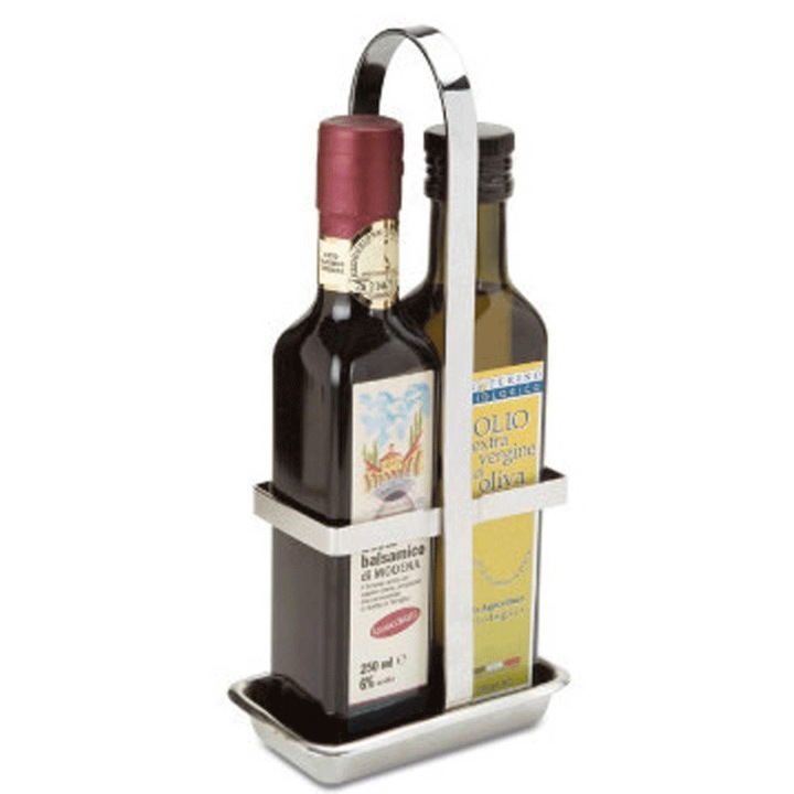 Stativ inox pentru otet si ulei ILSA sticla 25cl