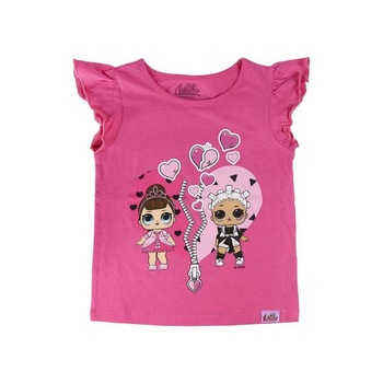 Tricou LOL Surprise, colectia Let's be friends, fucsia, Fucsia, 104-110 CM Tricou LOL Surprise, colectia Let's be friends, fucsia, Fucsia, 104-110 CM