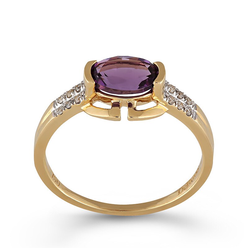 Inel Deruvo Aur 18k Diamante, Ametist, 53 R29615-Y