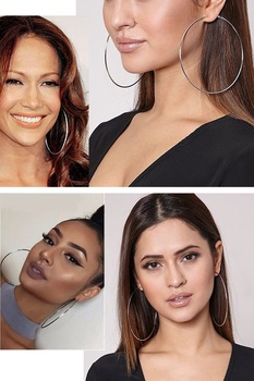 Set cercei rotunzi Doua perechi Auriu si Argintiu Set cercei rotunzi Doua perechi Auriu si Argintiu