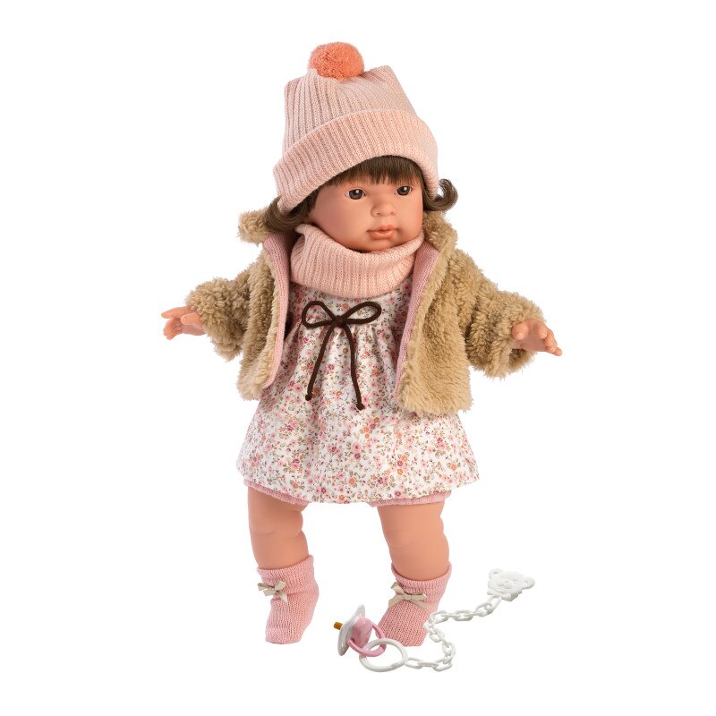 Papusa Pippa rochita model floral 42152, 42 cm, Llorens