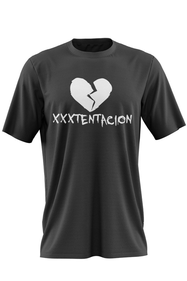 Tricou XXXTentacion Broken Heart, negru, Negru