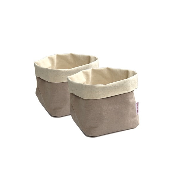 Set 2 cosuri paine ovale RAKI 14x14xh16cm culoare bej