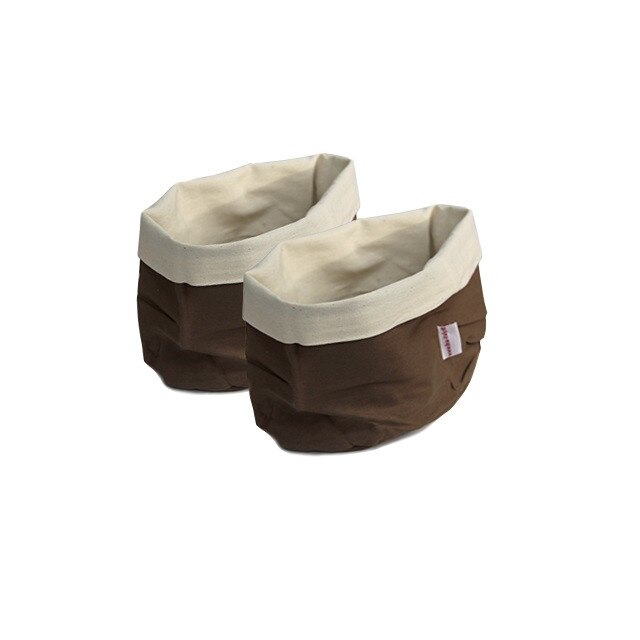 Set 2 cosuri paine patrate RAKI 25x15xh17cm culoare cafea