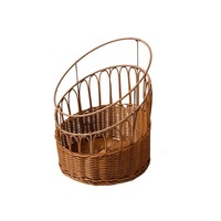 Cos rotund RAKI pentru baghete paine patiserie,brutarie rezistent la apa 33xh21,5xH39cm culoare cafea