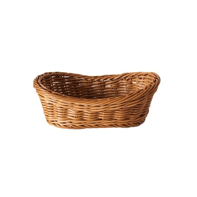 Cos RAKI paine ,fructe, legume oval servire 25x15xH8cm rezistent la apa se poate spala in masina de spalat vase culoare cafea