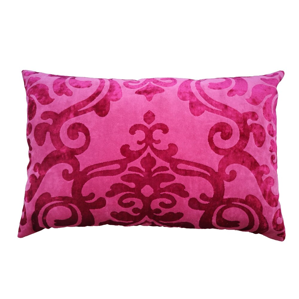 Perna decorativa 35x60cm catifea ciclame